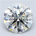 Natural Diamond 2.50 Carats, Round with Excellent Cut, H Color, VS2 Clarity and Certified by GIA