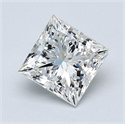 Natural Diamond 1.02 Carats, Princess with  Cut, H Color, VVS1 Clarity and Certified by GIA