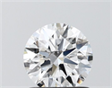 Lab Grown Diamond 1.01 Carats, Round with Ideal Cut, D Color, IF Clarity and Certified by IGI