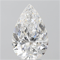 Natural Diamond 3.50 Carats, Pear with  Cut, D Color, SI1 Clarity and Certified by GIA