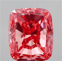 Picture of Lab Grown Diamond 5.14 Carats, CUSHION MODIFIED with  Cut, Fancy Vivid Pink Color, VS2 Clarity and Certified by IGI