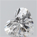 Natural Diamond 1.51 Carats, Heart with  Cut, E Color, SI2 Clarity and Certified by GIA