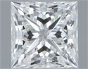 Natural Diamond 0.54 Carats, Princess with  Cut, G Color, SI1 Clarity and Certified by GIA