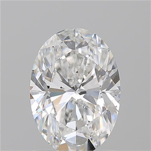 Picture of Natural Diamond 1.51 Carats, Oval with  Cut, F Color, SI1 Clarity and Certified by GIA
