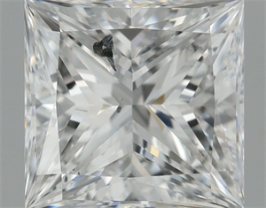 Picture of Natural Diamond 0.68 Carats, Princess with  Cut, D Color, SI2 Clarity and Certified by HRD