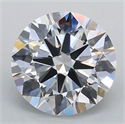 Lab Grown Diamond 1.01 Carats, Round with Ideal Cut, D Color, VVS2 Clarity and Certified by IGI