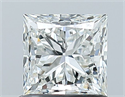 Diamante Natural 1.00 quilates, Princesa , Color F, claridad VVS2 y certificado HRD