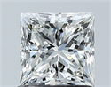 Natural Diamond 1.01 Carats, Princess with  Cut, H Color, VVS2 Clarity and Certified by GIA