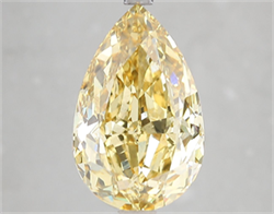 Picture of Lab Grown Diamond 5.45 Carats, Pear with  Cut, Fancy Vivid Yellow Color, VS2 Clarity and Certified by IGI