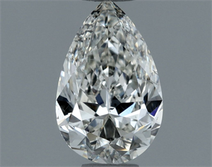 Picture of Natural Diamond 0.60 Carats, Pear with  Cut, H Color, SI1 Clarity and Certified by GIA