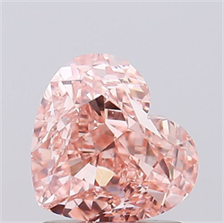 Picture of Lab Grown Diamond 1.68 Carats, Heart with  Cut, Fancy Intense Pink Color, VS1 Clarity and Certified by IGI