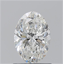 Natural Diamond 1.01 Carats, Oval with  Cut, F Color, VVS2 Clarity and Certified by GIA