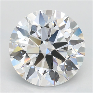 Picture of Lab Grown Diamond 3.09 Carats, Round with Ideal Cut, D Color, IF Clarity and Certified by IGI