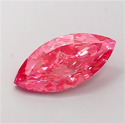 Picture of Lab Grown Diamond 3.32 Carats, Marquise with  Cut, Fancy Vivid Pink Color, VVS2 Clarity and Certified by IGI