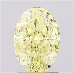 Picture of Lab Grown Diamond 1.60 Carats, Oval with  Cut, Fancy Yellow Color, VS1 Clarity and Certified by IGI