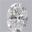 Natural Diamond 0.59 Carats, Oval with  Cut, D Color, VS2 Clarity and Certified by GIA