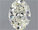 Natural Diamond 0.90 Carats, Oval with  Cut, J Color, SI1 Clarity and Certified by GIA