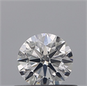 Natural Diamond 0.41 Carats, Round with Excellent Cut, D Color, SI1 Clarity and Certified by IGI