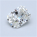 0.81 Carats, Radiant Diamond with  Cut, H Color, VS2 Clarity and Certified by GIA