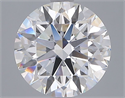 Lab Grown Diamond 3.03 Carats, Round with Ideal Cut, E Color, VVS2 Clarity and Certified by IGI