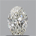 Natural Diamond 0.52 Carats, Oval with  Cut, H Color, VVS1 Clarity and Certified by GIA