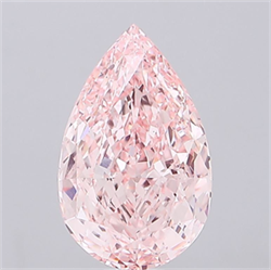 Picture of Lab Grown Diamond 17.60 Carats, Pear with  Cut, Fancy Vivid Pink Color, VS2 Clarity and Certified by IGI