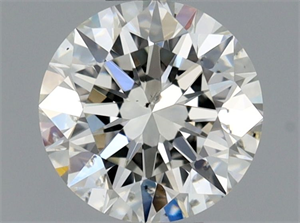 Picture of Natural Diamond 0.52 Carats, Round with Excellent Cut, I Color, SI2 Clarity and Certified by GIA