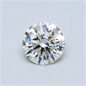 Natural Diamond 0.43 Carats, Round with Excellent Cut, H Color, I1 Clarity and Certified by GIA