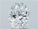 Natural Diamond 1.00 Carats, Oval with  Cut, D Color, SI2 Clarity and Certified by GIA