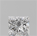 Natural Diamond 0.70 Carats, Princess with  Cut, E Color, VS2 Clarity and Certified by GIA