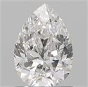 Natural Diamond 0.10 Carats, Pear with  Cut, E Color, VS2 Clarity and Certified by IGI