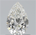 Natural Diamond 0.70 Carats, Pear with  Cut, H Color, VVS2 Clarity and Certified by GIA