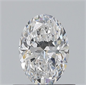 Natural Diamond 0.56 Carats, Oval with  Cut, D Color, VS2 Clarity and Certified by GIA