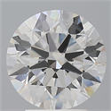 Lab Grown Diamond 3.09 Carats, Round with Ideal Cut, E Color, VVS2 Clarity and Certified by IGI