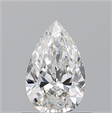 Natural Diamond 0.52 Carats, Pear with  Cut, G Color, VVS1 Clarity and Certified by GIA