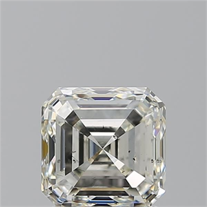 Foto Diamante Natural 1.50 quilates, Asscher , Color K, claridad SI1 y certificado GIA de