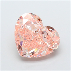 Picture of Lab Grown Diamond 3.05 Carats, Heart with  Cut, Fancy Intense Pink Color, VS1 Clarity and Certified by IGI
