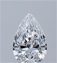 Natural Diamond 0.50 Carats, Pear with  Cut, D Color, SI2 Clarity and Certified by GIA