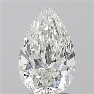 Picture of Natural Diamond 1.70 Carats, Pear with  Cut, G Color, SI2 Clarity and Certified by GIA