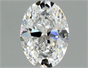 Natural Diamond 0.50 Carats, Oval with  Cut, D Color, VVS2 Clarity and Certified by GIA