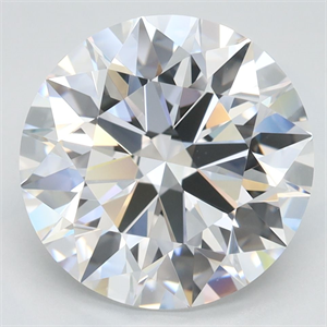 Picture of Lab Grown Diamond 4.18 Carats, Round with Excellent Cut, D Color, IF Clarity and Certified by GIA