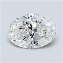 Natural Diamond 1.21 Carats, Oval with  Cut, F Color, VVS1 Clarity and Certified by GIA