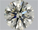 Natural Diamond 1.30 Carats, Round with Excellent Cut, L Color, VS2 Clarity and Certified by HRD