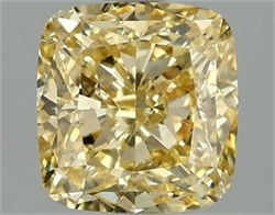 Picture of Lab Grown Diamond 2.05 Carats, CUSHION MODIFIED with  Cut, Fancy Intense Yellow Color, VS1 Clarity and Certified by IGI