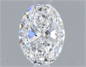 Natural Diamond 0.50 Carats, Oval with  Cut, D Color, I1 Clarity and Certified by GIA