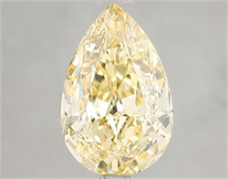 Picture of Lab Grown Diamond 3.06 Carats, Pear with  Cut, Fancy Intense Yellow Color, VS2 Clarity and Certified by IGI