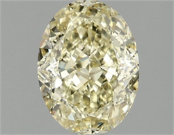 Picture of Lab Grown Diamond 1.58 Carats, Oval with  Cut, Fancy Yellow Color, VVS2 Clarity and Certified by IGI