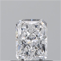 Natural Diamond 0.53 Carats, Radiant with  Cut, D Color, IF Clarity and Certified by GIA