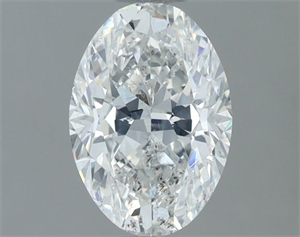 Picture of Natural Diamond 1.00 Carats, Oval with  Cut, G Color, SI2 Clarity and Certified by IGI