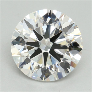 Picture of Lab Grown Diamond 3.43 Carats, Round with Ideal Cut, F Color, VVS2 Clarity and Certified by IGI